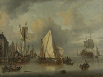 Skibe i havnen i roligt vejr
